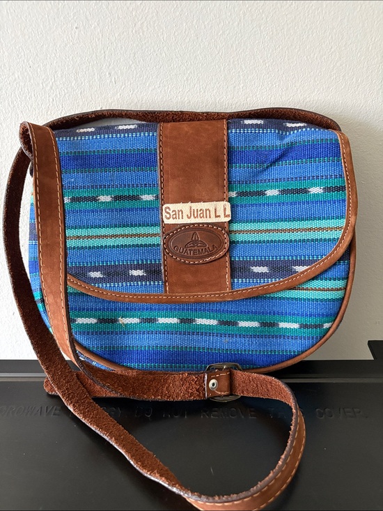 Handbags - San Juan LL Women's Blue & Green Shoulder Bag Purse Made in Guatemala